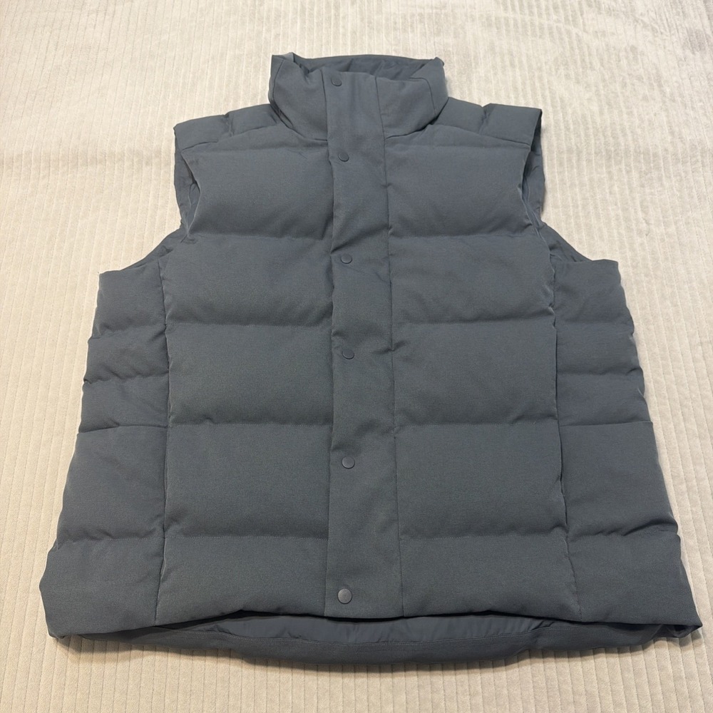 Lululemon Men's Wunder Puff 600-Down-Fill Vest Goose Down Gray Blue Large